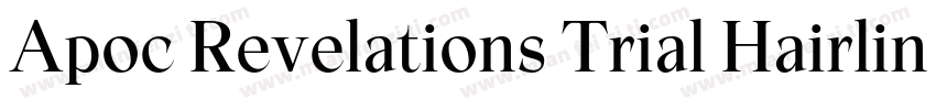 Apoc Revelations Trial Hairline字体转换